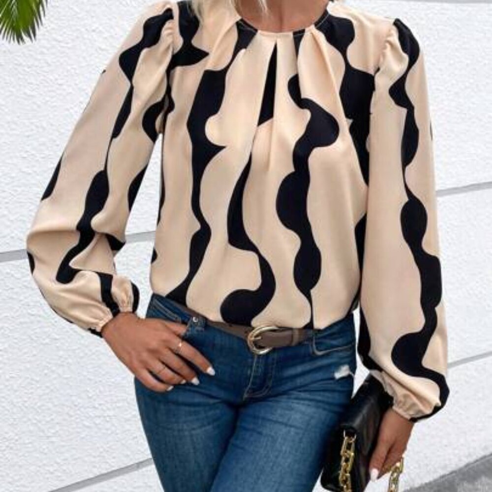 SHEIN  puffed 3/4sleeve  blouse size xl